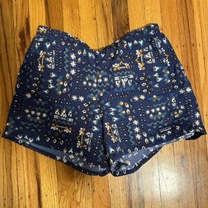 Patagonia Women's Patterned Navy Athletic Shorts